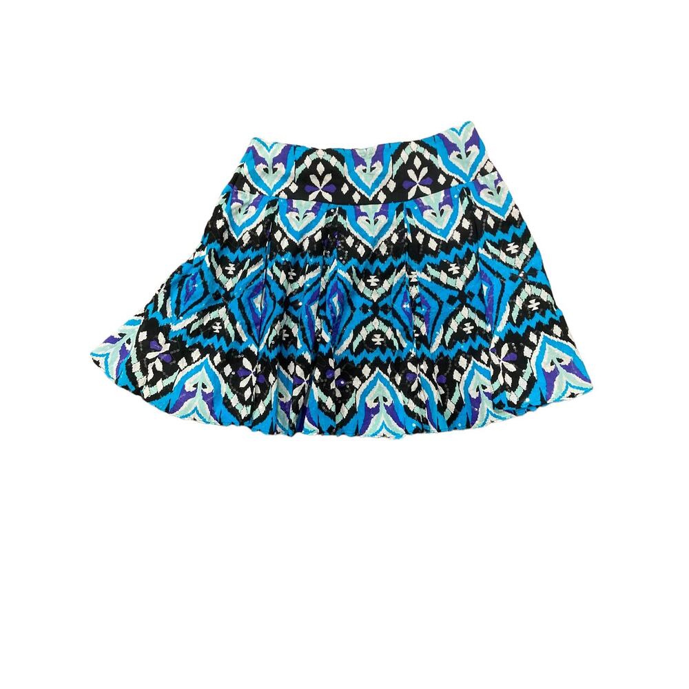 INC International Concepts Women's Sequin Pleated Mini Skirt Size 16